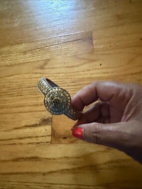 Antique-Style Gold Tone Floral Cuff Bracelet - Women's Jewelry